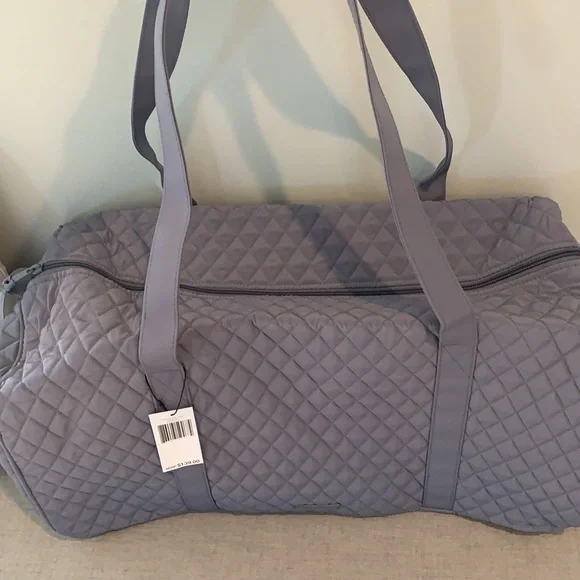 NWT Vera Bradley large travel duffel carbon grey - Picture 2 of 12